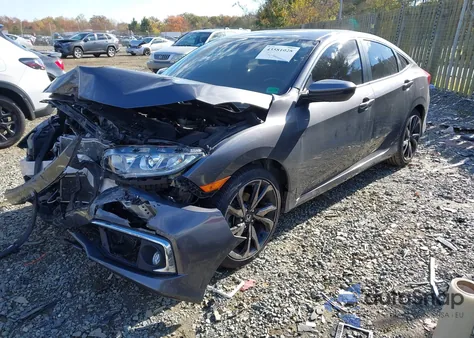 2019 Honda Civic Sport из США, поврежденный, VIN 2HGFC2F81KH594463